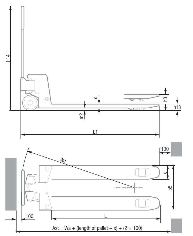 Hand pallet truck, 2.5 tonnes, ME25 / MV25 series