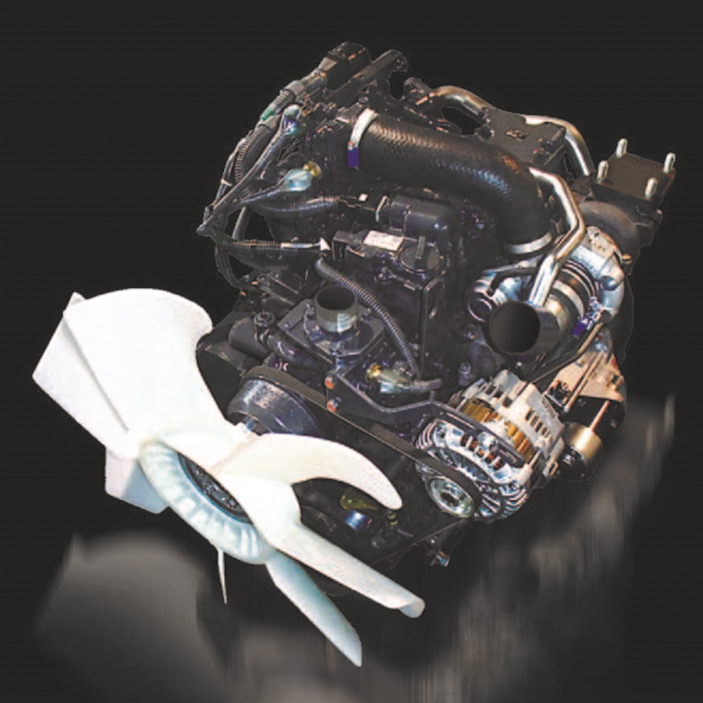 Class-leading four-cylinder common rail turbo diesel stage V engine